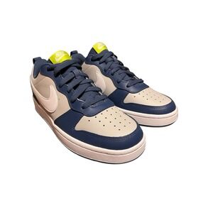 Nike Court Borough 2 Low Grey Fog Mystic Navy BQ5448 016 US Y7/ W Sz 9/ EU 40